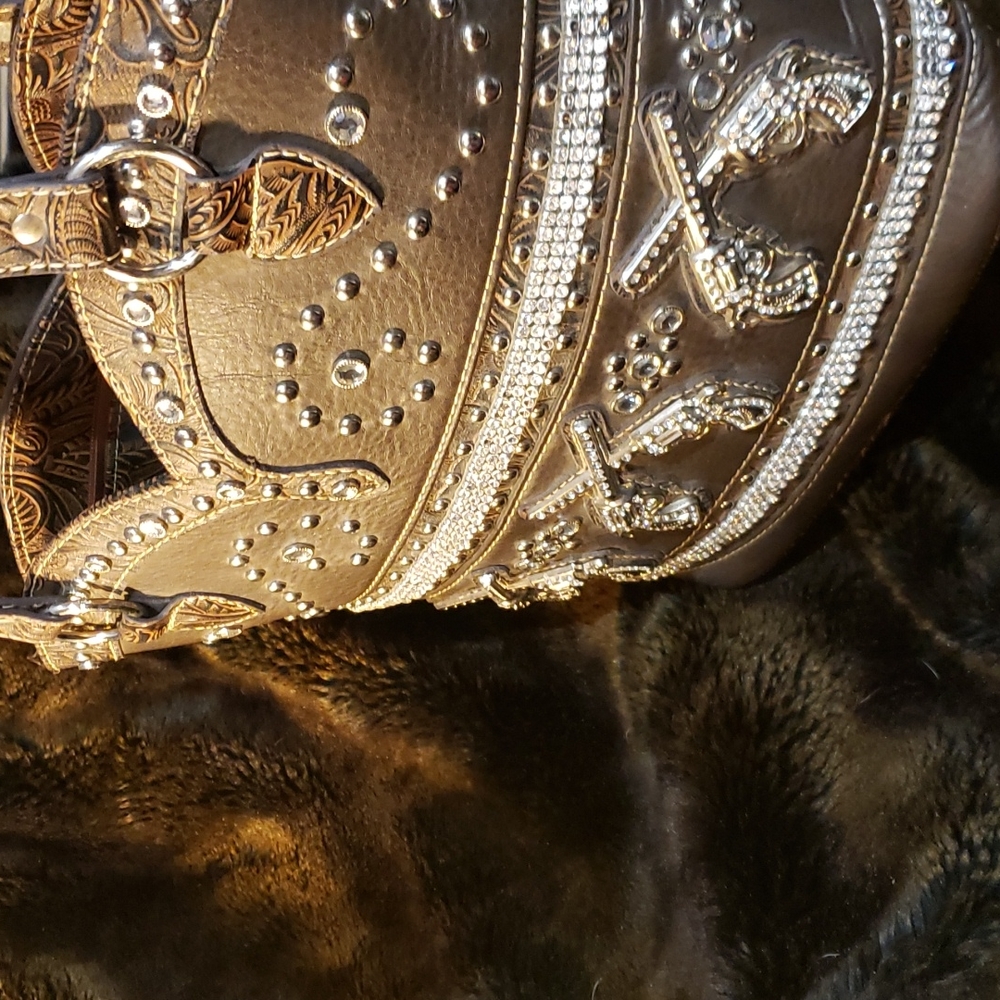 Western Style Pistols & Rhinestone Purse